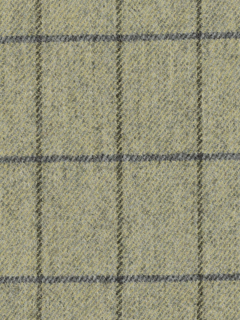 100% wool tweed pure wool fabric with plaid and tartan design, green and blue colour tones, made in Huddersfield, made in Yorkshire. High quality twill weave wool fabric for clothing, jackets, dresses. buy fabric by the metre