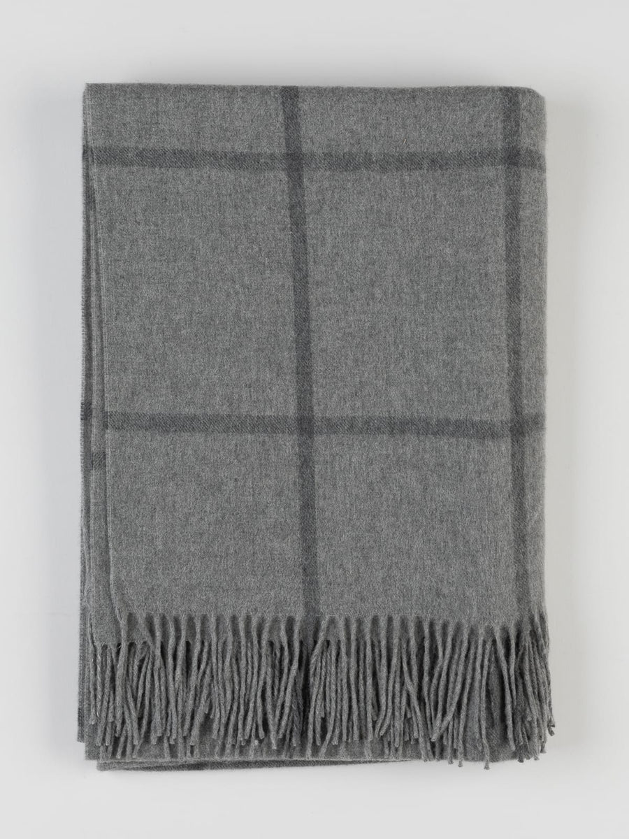 City Days Check Large Lambswool & Cashmere Throw Fabworks Online