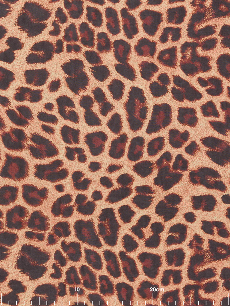 Crushed Cocoa Silky Leopard Georgette - Fabworks Online