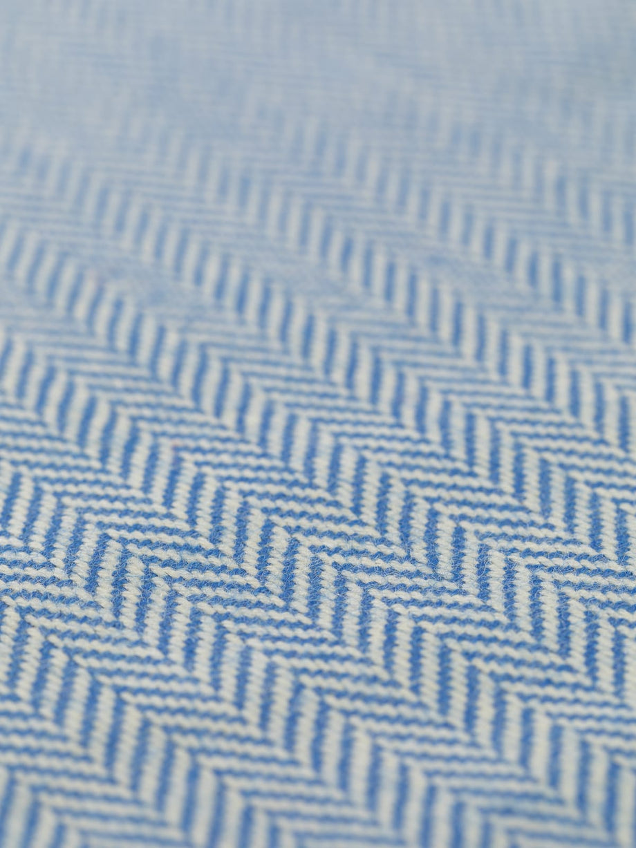 Luxury Yorkshire Herringbone Tweed - Wild Cornflower (Perfectly