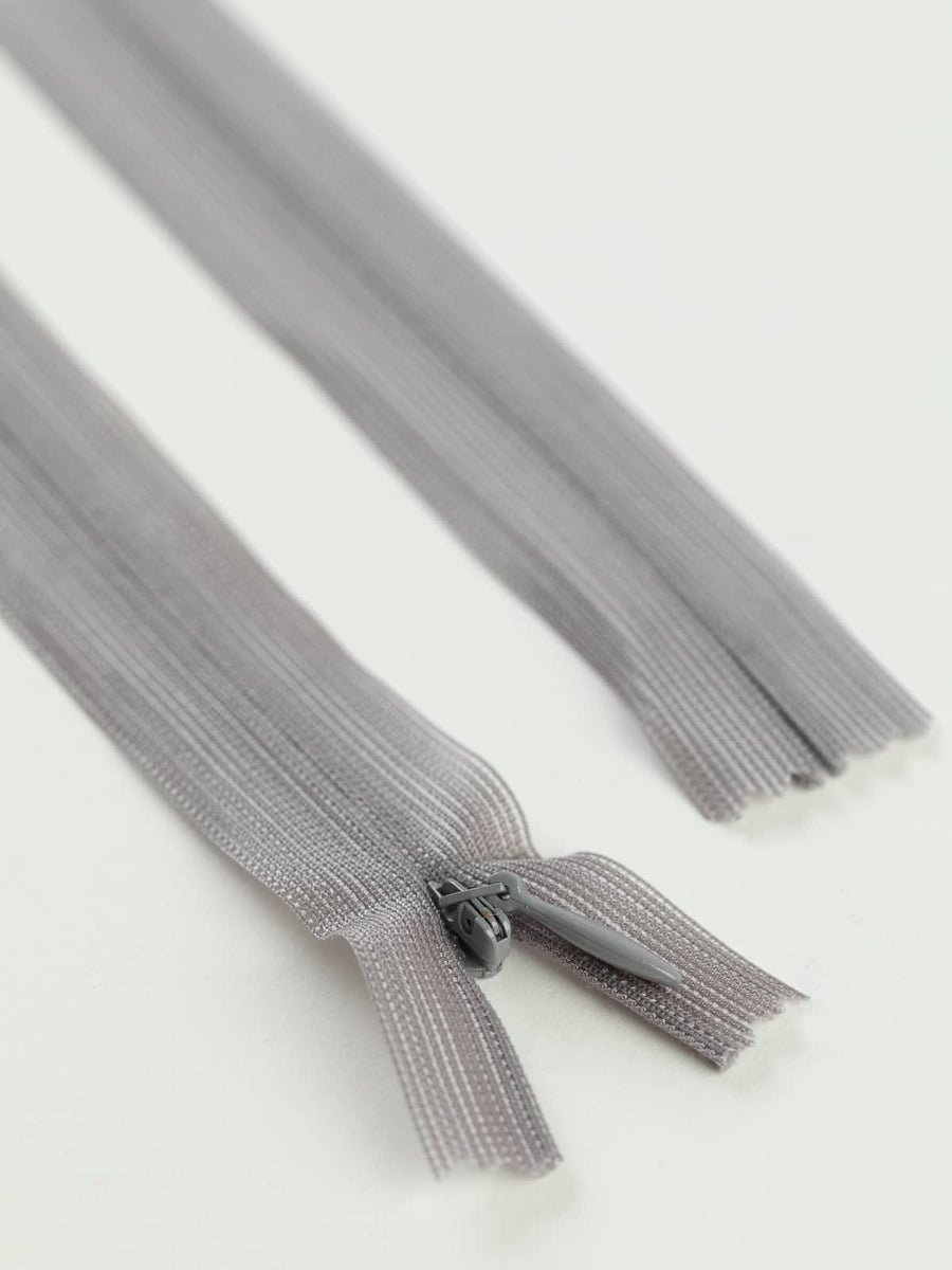 Light Grey 40cm Invisible Dressmaking Zip – Fabworks Online