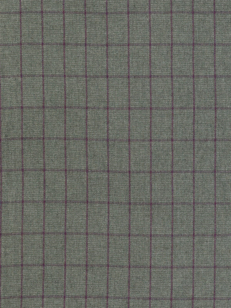 100% wool tweed pure wool fabric with plaid and tartan design, purple, grey, teal, green, made in Huddersfield, made in Yorkshire. High quality twill weave wool fabric for clothing, jackets, dresses