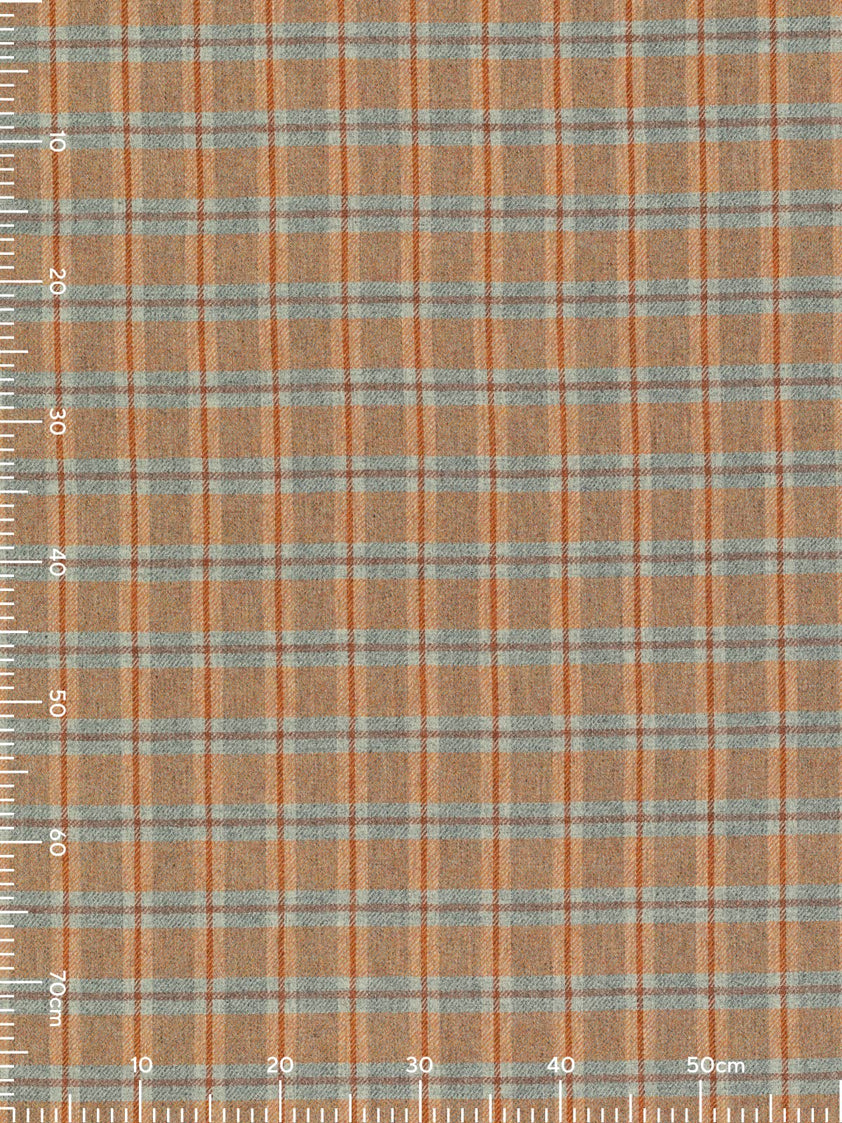 Yorkshire Windowpane Check Wool Tweed - Ember View – Fabworks Online