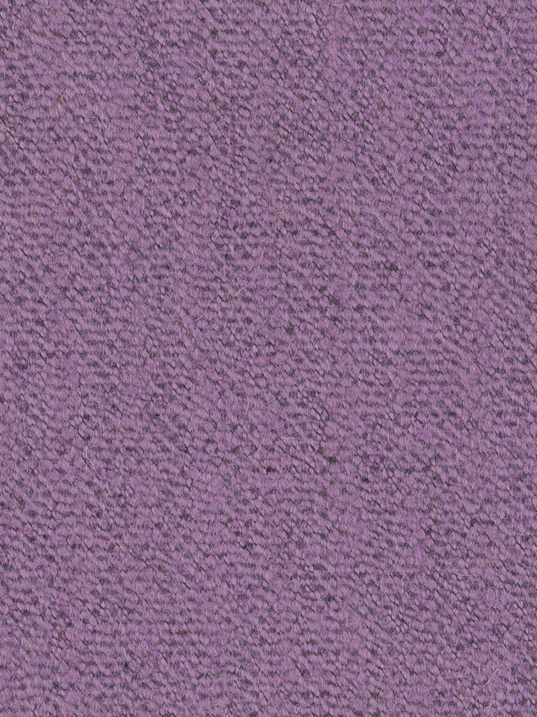 Overhead flat shot of Crystal Amethyst Yorkshire Wool Tweed, capturing the delicate, obscured herringbone pattern and rich bouclé texture reminiscent of natural amethyst crystal formations.