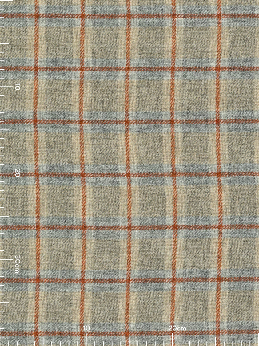 Yorkshire Windowpane Check Wool Tweed - Dune View – Fabworks Online
