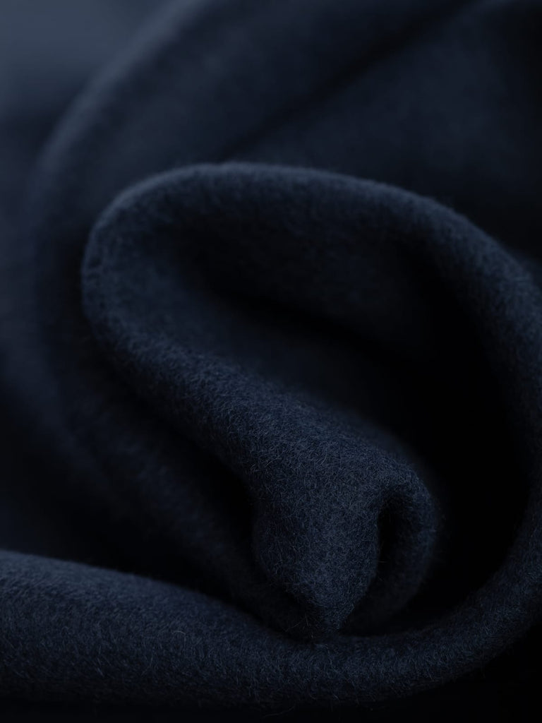 100% wool melton fabric. deadstock sustainable eco friendly stock. sourced from industry. high quality felted & fulled melton fabric. buy fabric by the metre. UK fabric company family business.