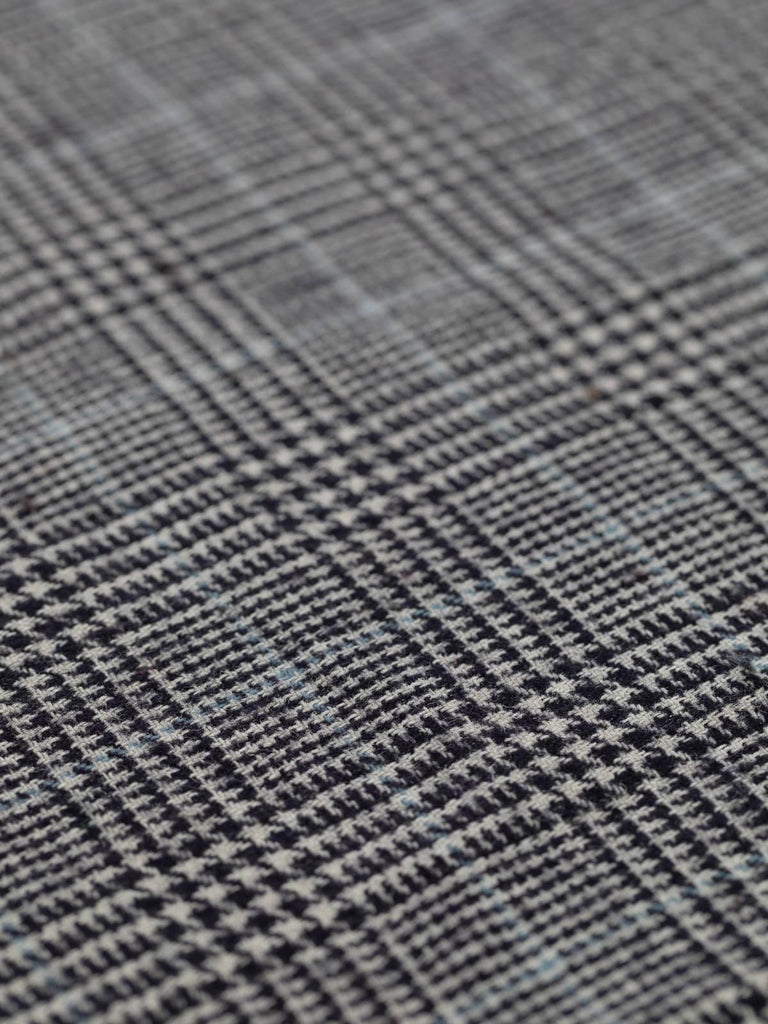 100% Wool Flannel - Blue Eyed Prince Check - Fabworks Online