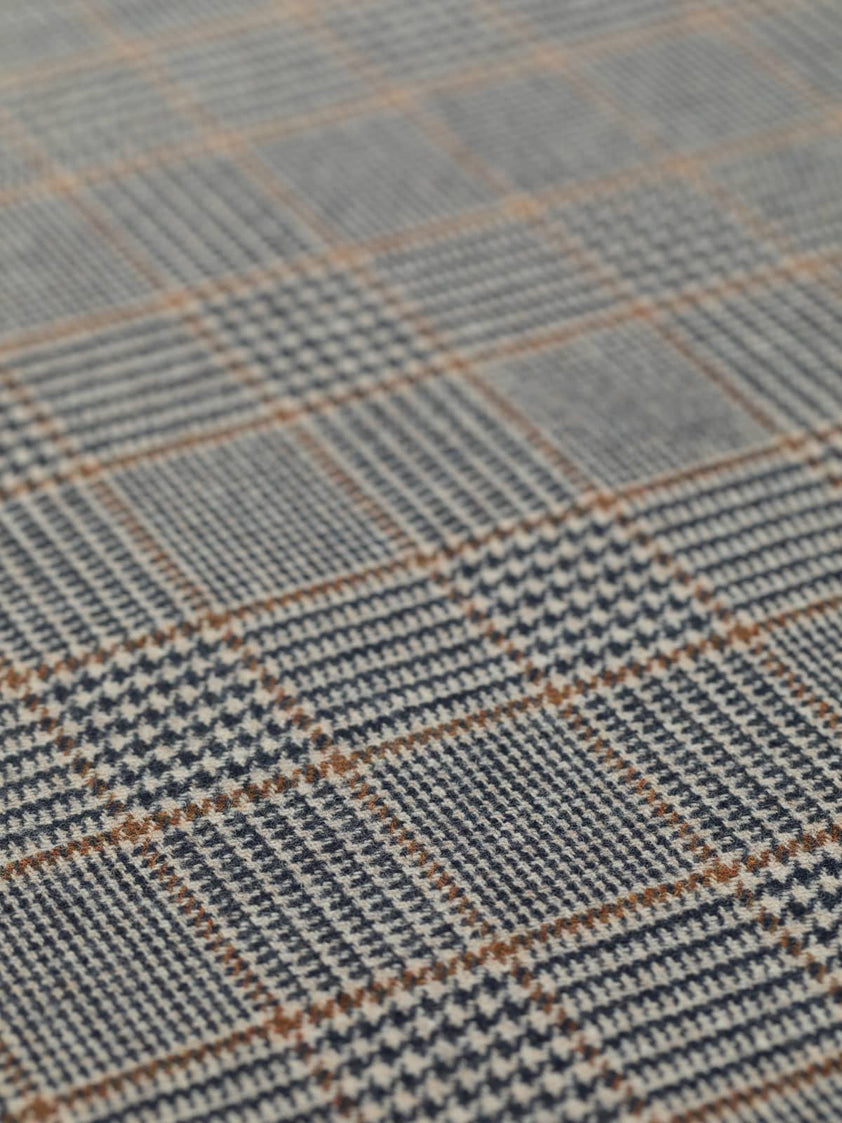 100% Merino Wool District Check - Grassland Quail – Fabworks Online