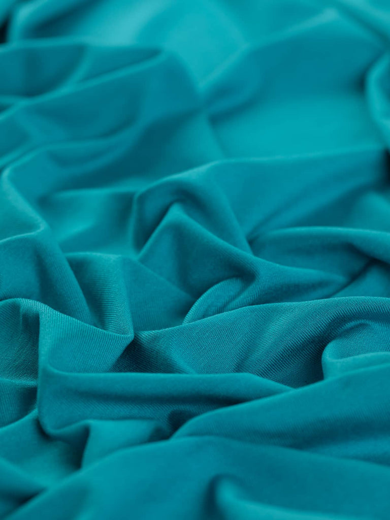 Turquoise viscose jersey for clothing 