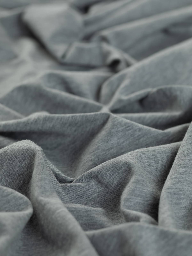 Grey marled jersey fabric for clothing