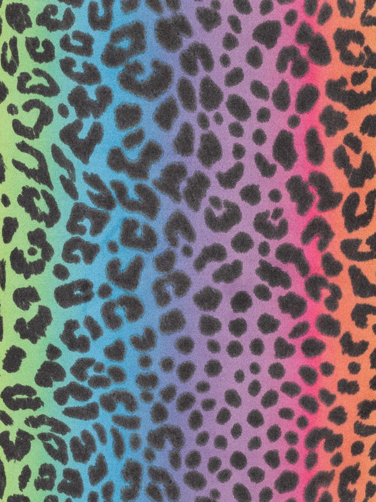 Suedette Jersey - Rainbow Leopard Stripe - Fabworks Online
