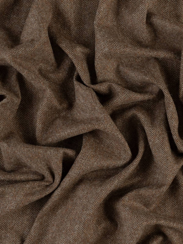 100% Wool Tweed - Autumn Pines Herringbone - Fabworks Online