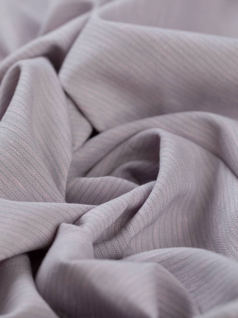 Washed Linen Blend - Lilac Morning Stripe