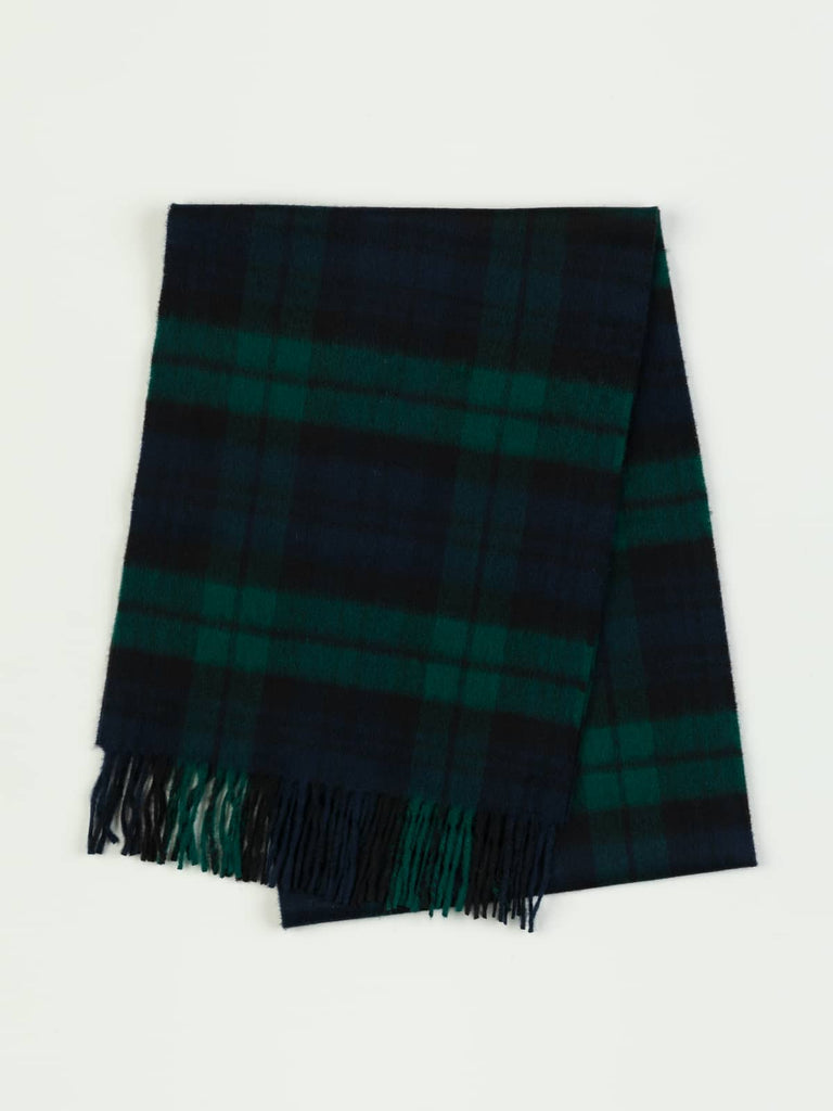Pure Cashmere Scarf - Black Watch Tartan - Fabworks Online