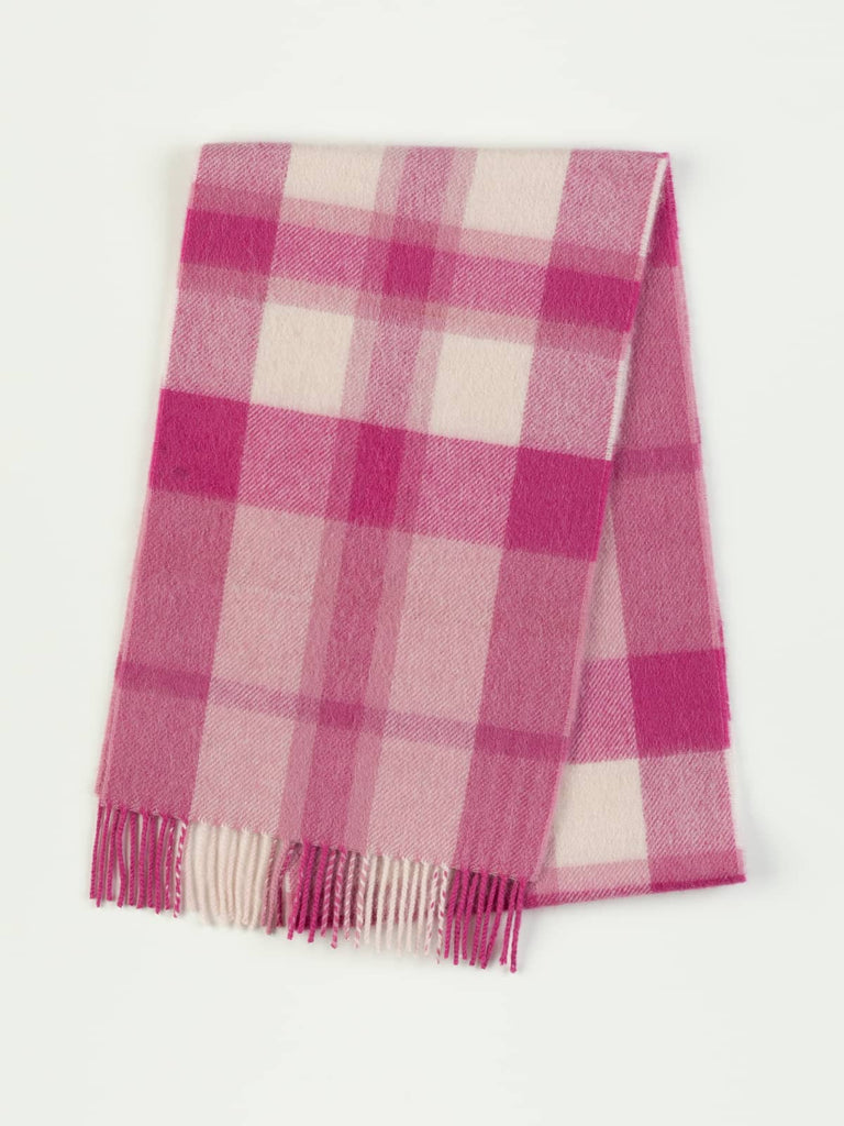 Pure Cashmere Scarf - Wild Thistle Check - Fabworks Online