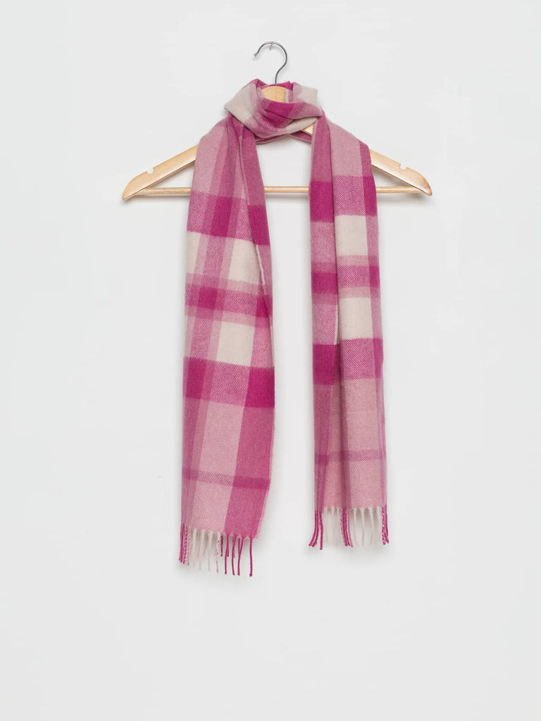 Pure Cashmere Scarf - Wild Thistle Check - Fabworks Online