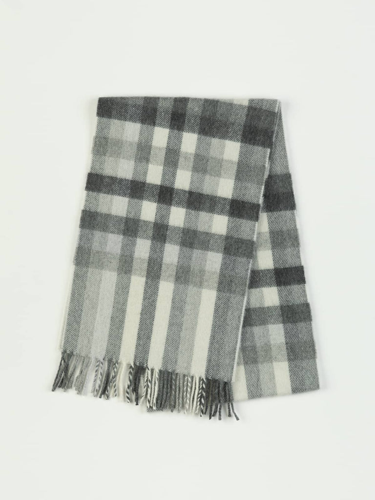 Pure Cashmere Scarf - Stormy Chequerboard - Fabworks Online
