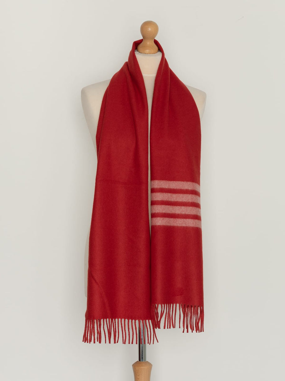 Burberry 50 cashmere clearance 50 wool scarf rouge