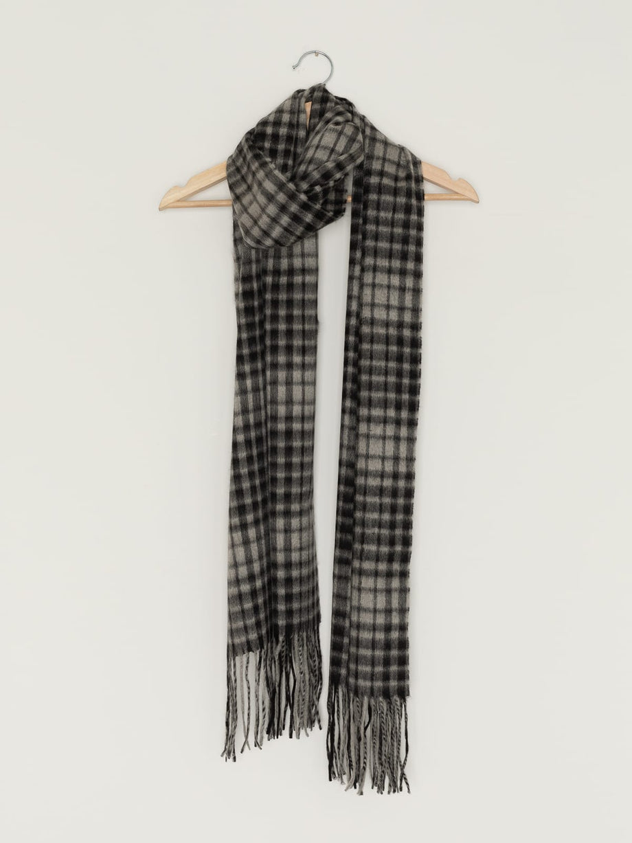 Steel Lead Grey - Large Cashmere Scarf – Fabworks Online