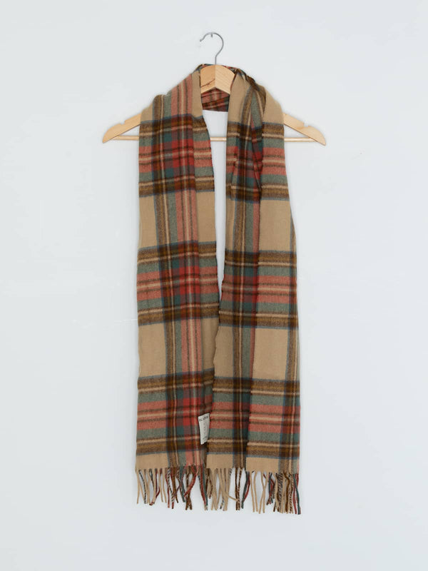 100% Merino Wool Scarf - Salmon Leap Plaid (Perfectly Imperfect)