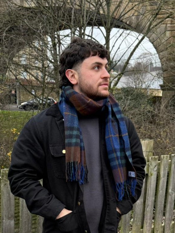 100% Merino Wool Scarf - Secret Pool Plaid