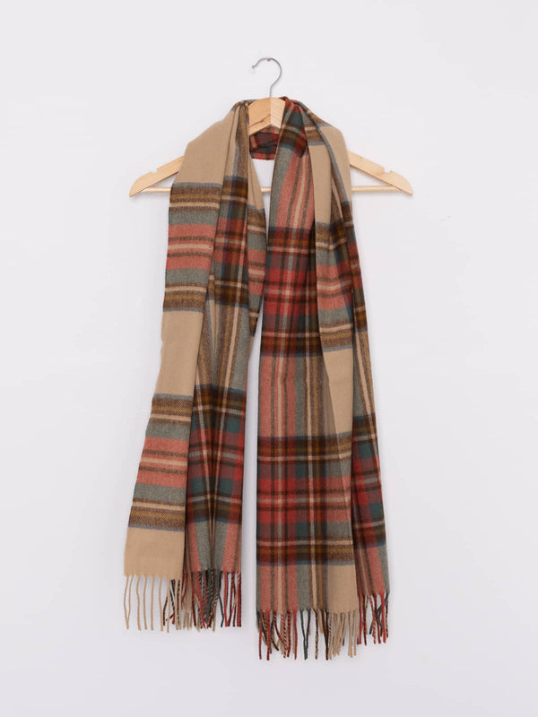 Large 100% Merino Wool Scarf - Antique Stewart