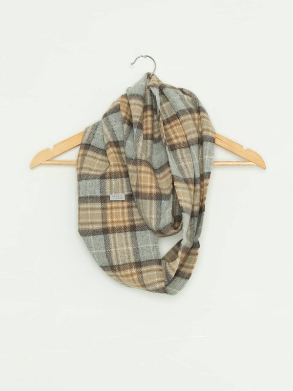 100% Merino Wool Infinity Scarf - Snowy Strolls and Wood Fires