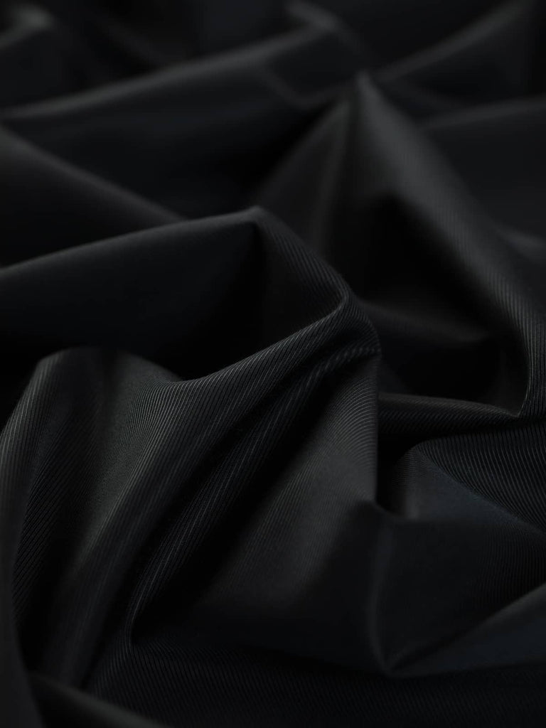 Plain black suiting skirt waistcoat woven lining fabric twill 
