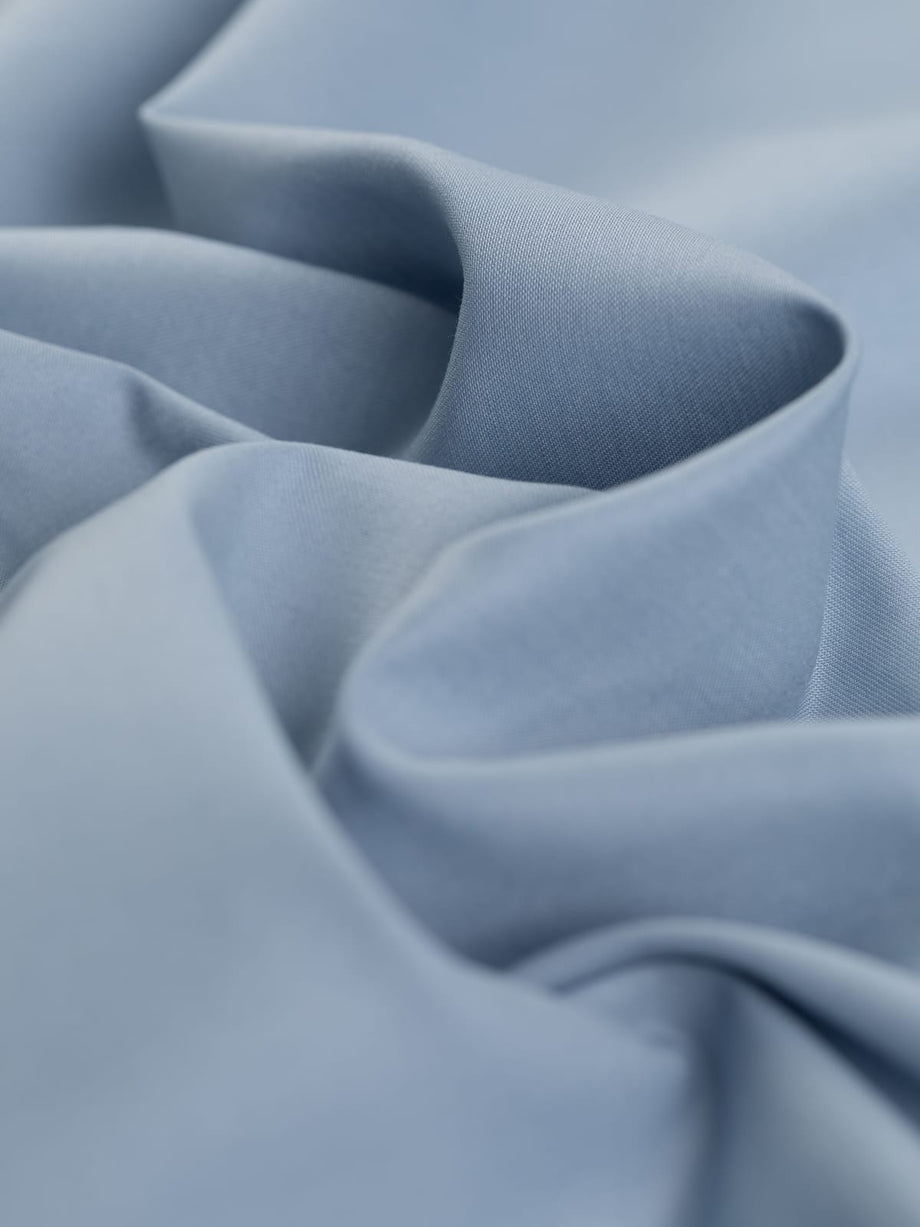 Lightweight Stretch Cotton Sateen Pearl Blue – Fabworks Online
