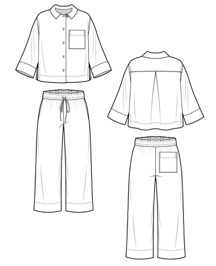 Fran Pajamas - Closet Core Patterns – Fabworks Online