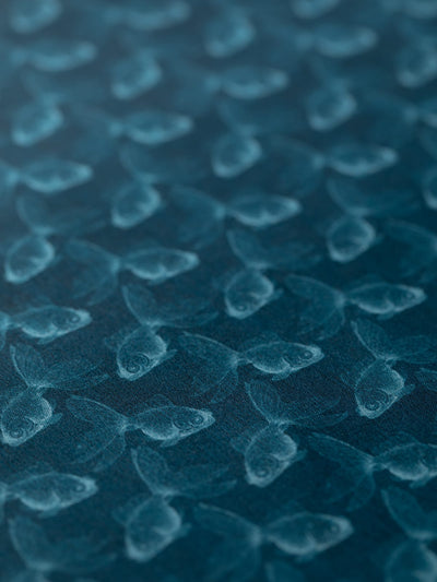 100% Linen Cross Hatch - Cobalt Ocean Sketch – Fabworks Online