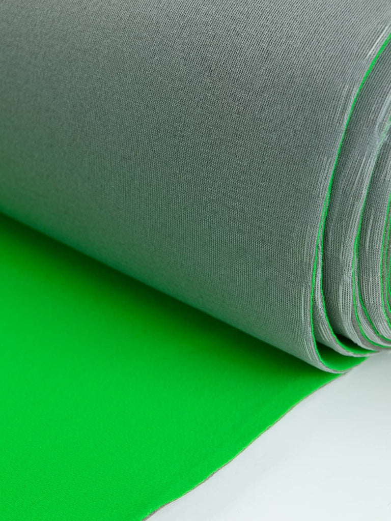 Green screen fabric on the roll for video editing