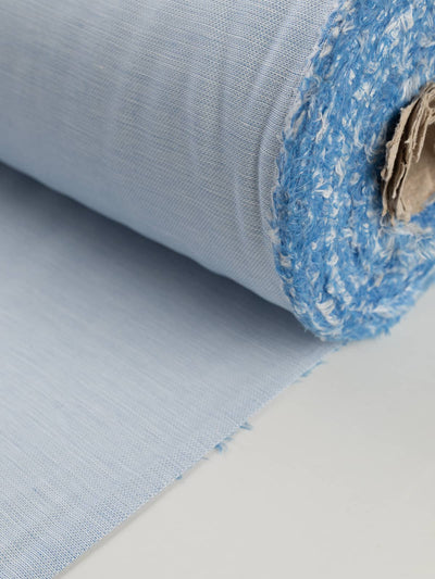 100% Linen Cross Hatch - Cobalt Ocean Sketch – Fabworks Online