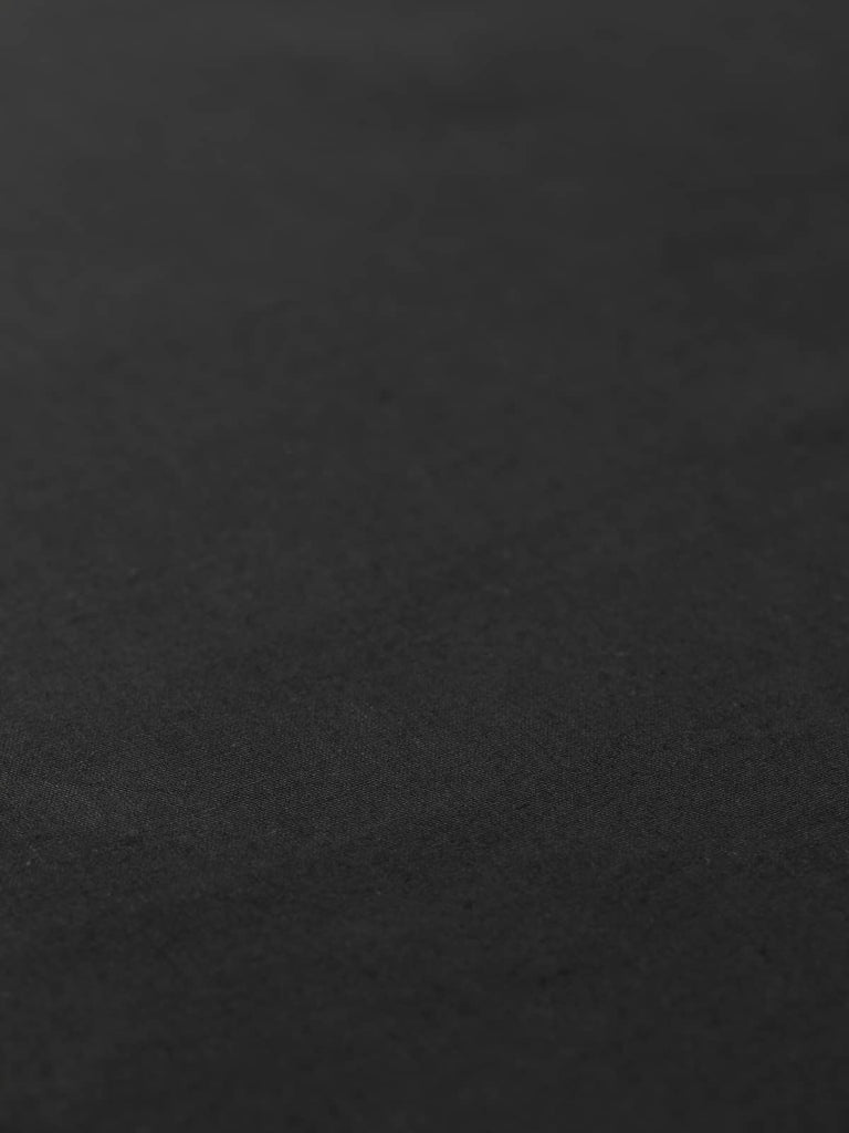 Thin lightweight Black cotton blend polyester shirting material for sewing projects 