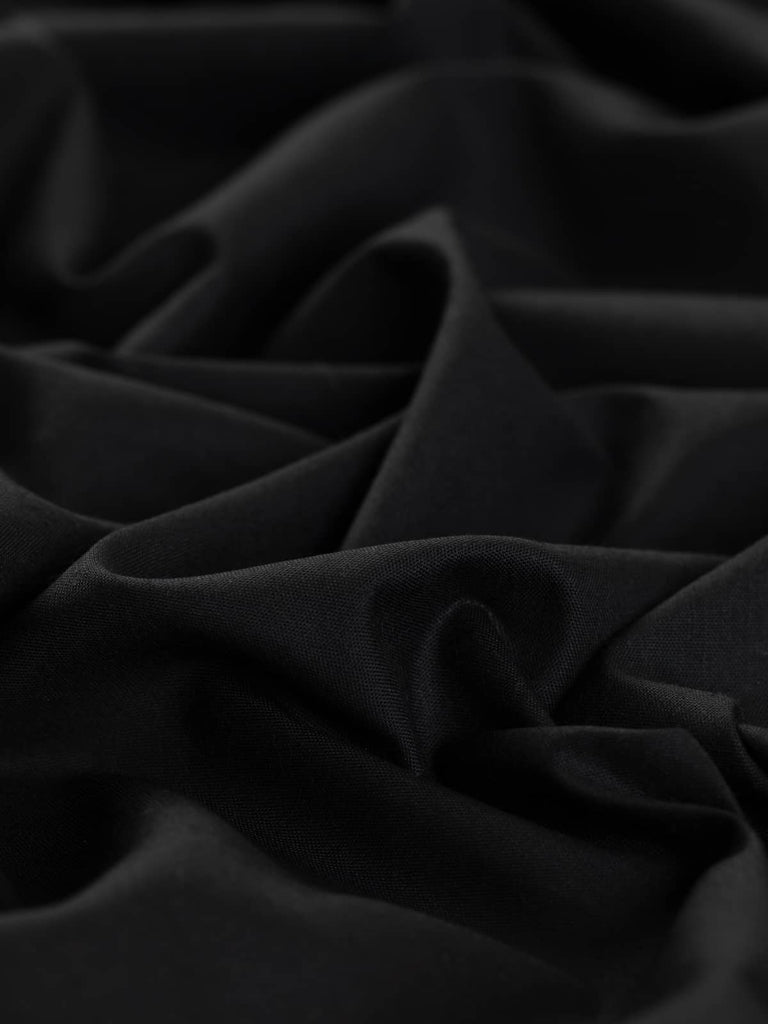 Plain black cheap polycotton poplin fabric dressmaking fabirc 