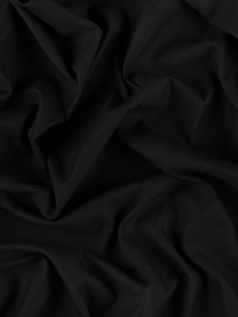 Plain black medium weight wool material for crafting projects