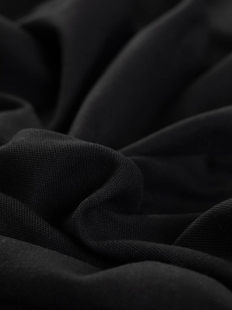 Black panama cotton fabric buy for home sewing