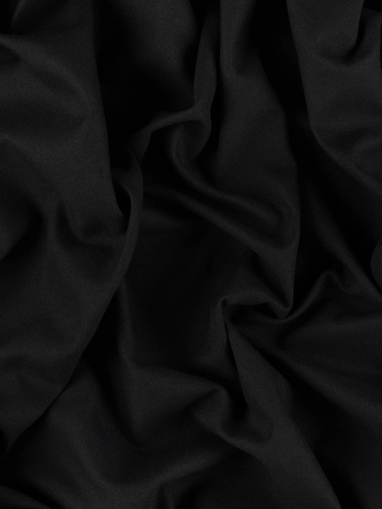 Black plain polycotton for  blazers, waistcoats, coats, skirts sewing projects