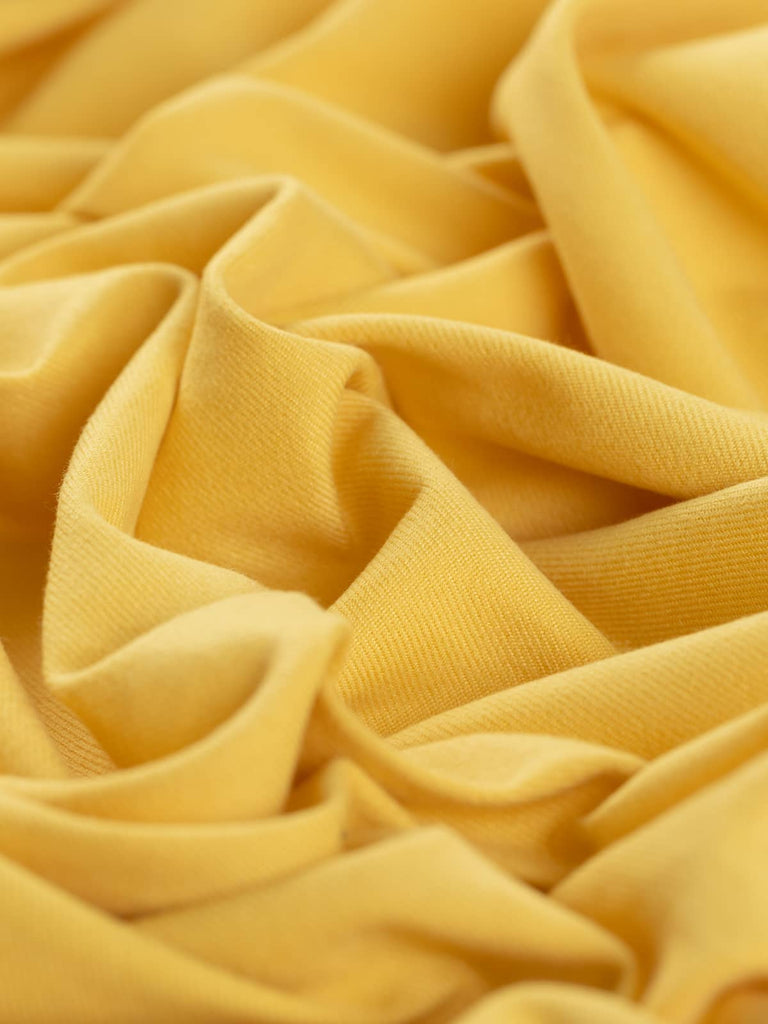 Buy yellow wool twill fabric for home sewing projects