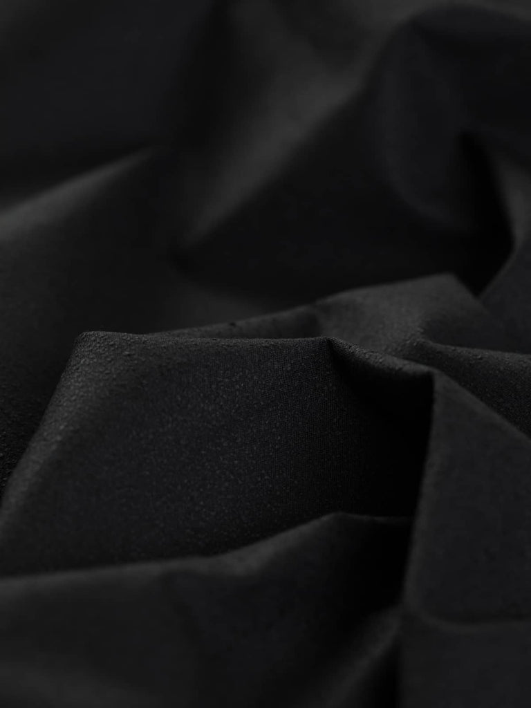 Buy black slub cotton suiting for dressmaking 