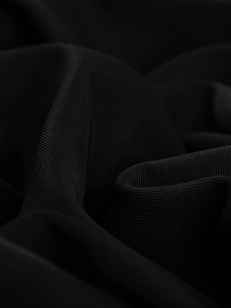 Buy mediumweight heavyweight plain black 100% viscose twill fabric for home sewing crafting 