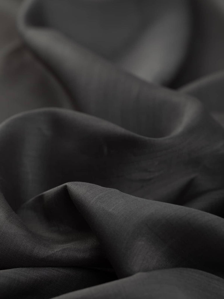 Mid dark grey linen voile fabric for home sewing skirts shirts blouses lightweight floaty