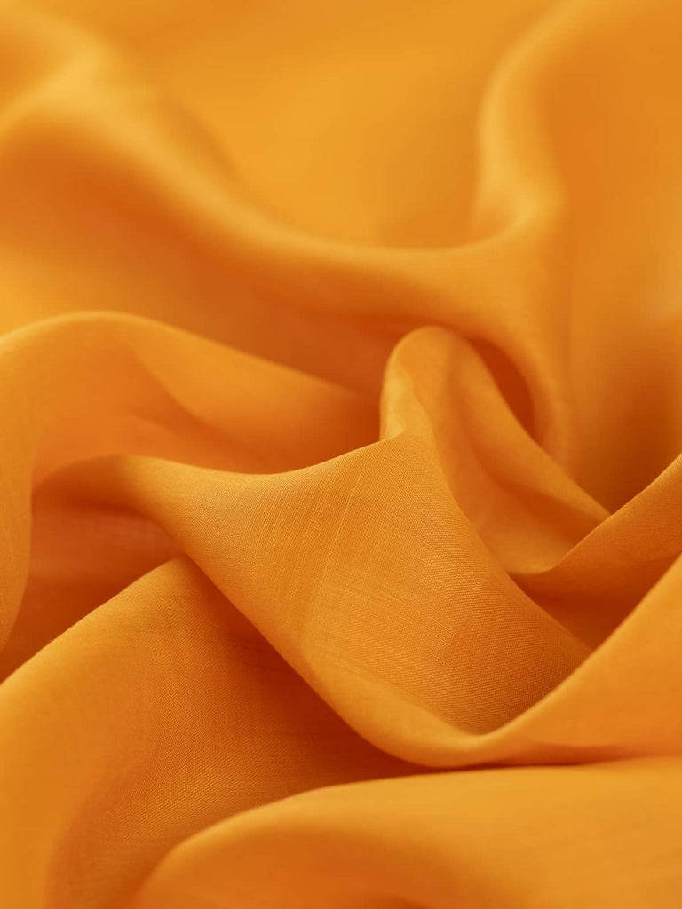 Fine orange linen voile fabric for dresses skirts tops blouses curtains floaty summer fabric