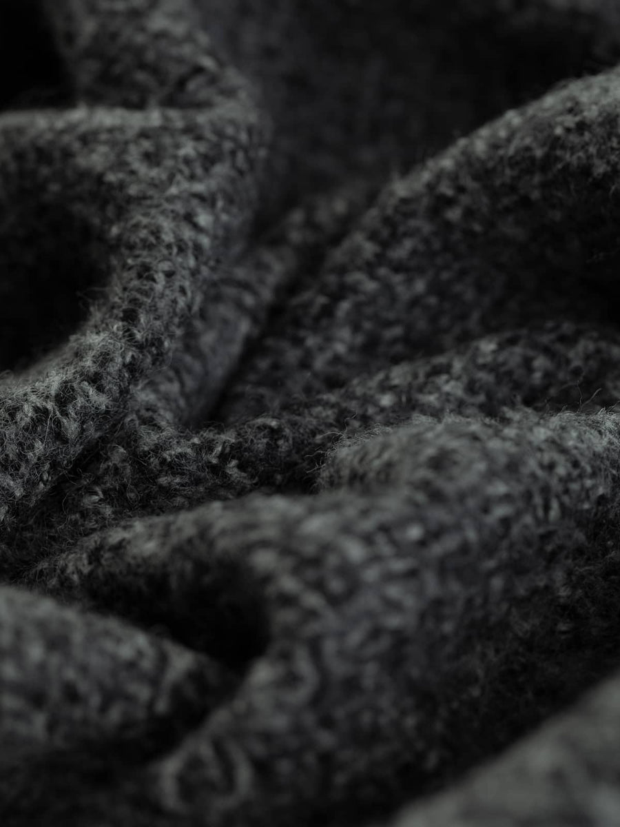 Rustic Boiled Wool - Stark Grey (100% Wool) – Fabworks Online