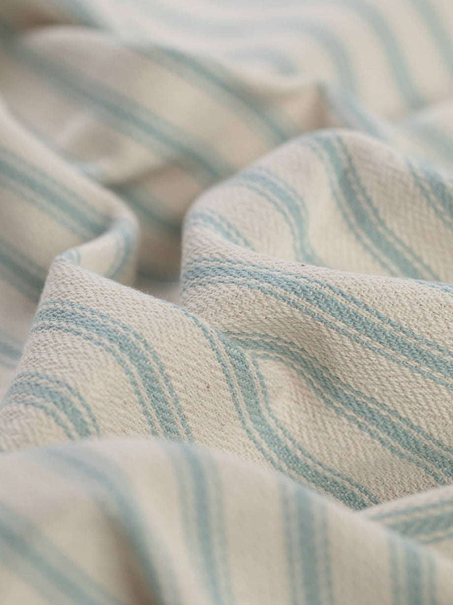 100% Linen Fabric – French Vintage Stripe In Pink/Beige – 150cm Wide – By Frank Thomas Interiors