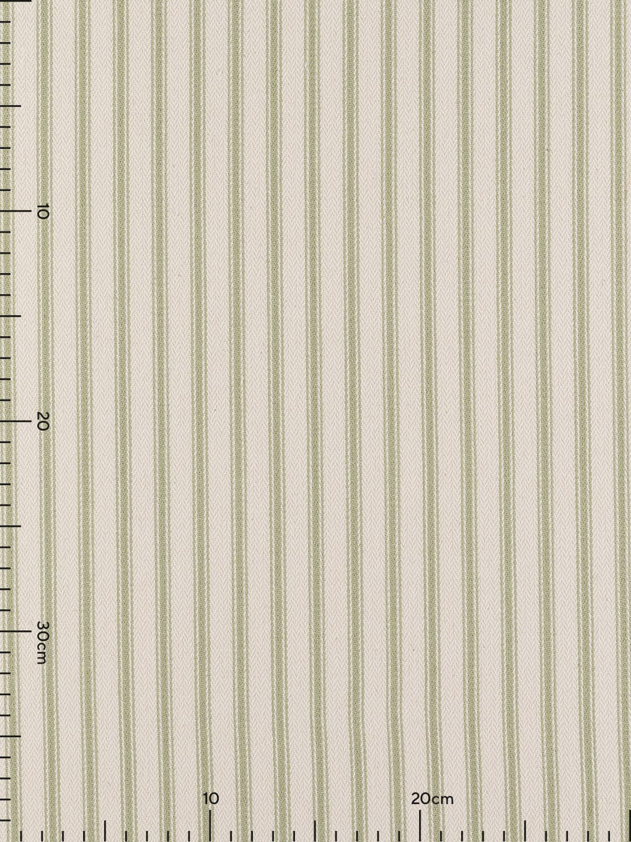 Green Cream Vintage Fabric | Ticking Fabric | DELICIOUS outlet Candy Stripes 1940s Upholstery Home Decor | Antique Cotton Mattress Ticking