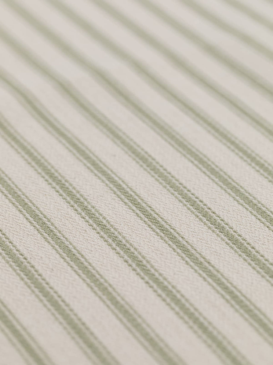 Chateau Stripe Cotton Ticking - Herb Green – Fabworks Online