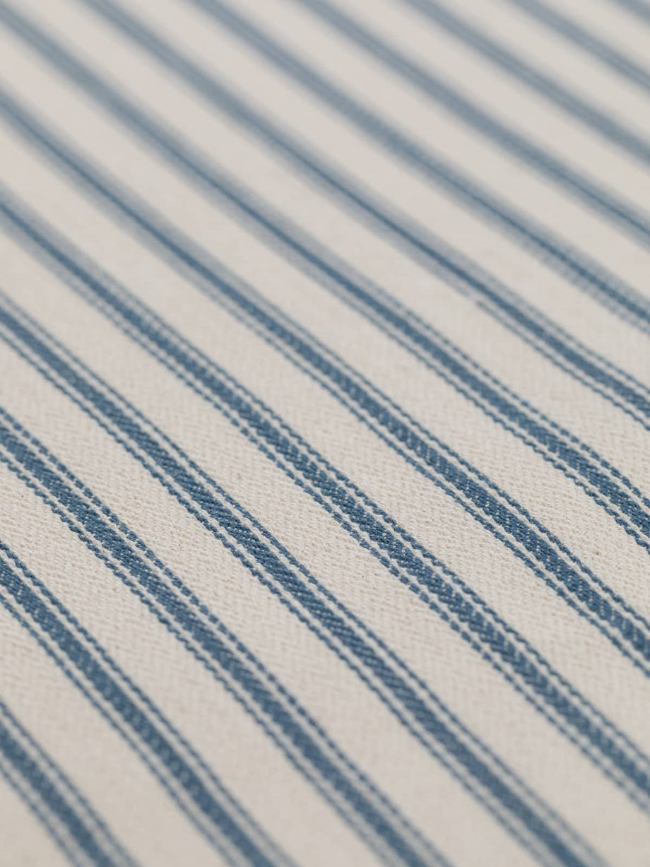 Chateau Stripe Cotton Ticking - Nimes Blue – Fabworks Online