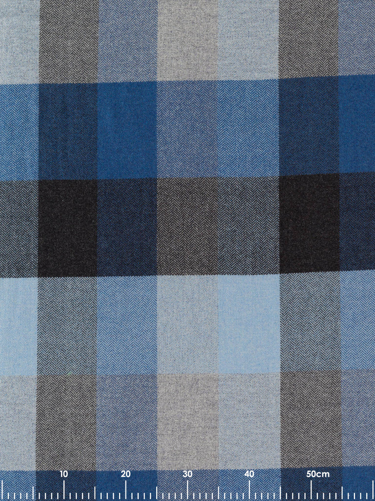 Mackerel Check Herringbone Tweed - Fabworks Online