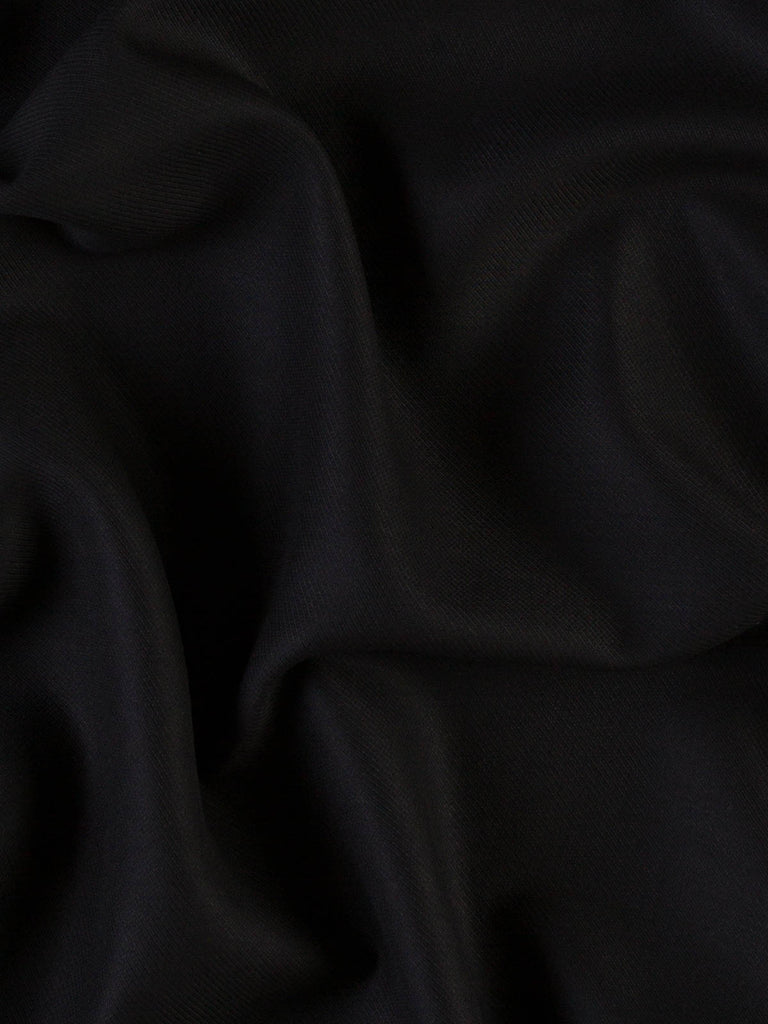 Stygian Black - Padded Wool Twill - Fabworks Online